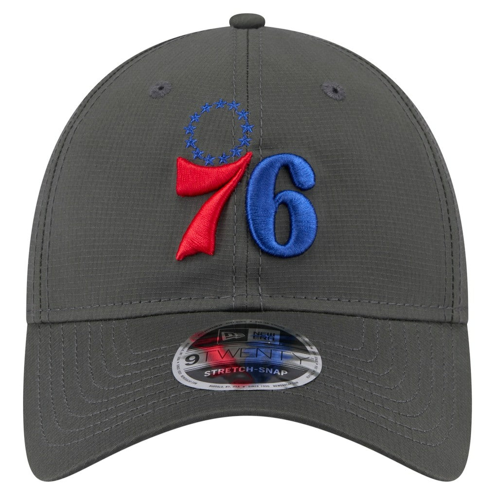 Philadelphia 76ers Active Ripstop 9TWENTY Adjustable Hat Charcoal - New Era
