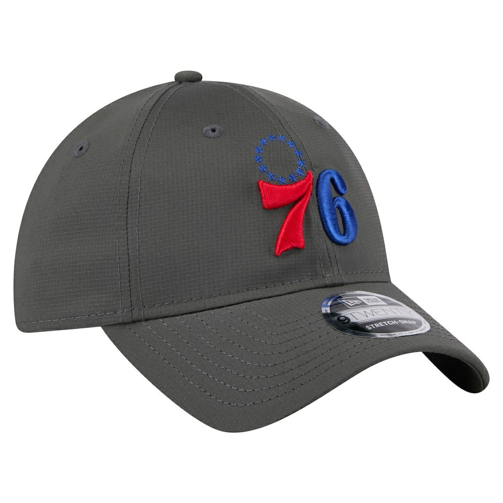 Philadelphia 76ers Active Ripstop 9TWENTY Adjustable Hat Charcoal - New Era