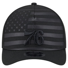 Philadelphia 76ers Game Day Flag A-Frame 9FORTY Adjustable Hat Black - New Era