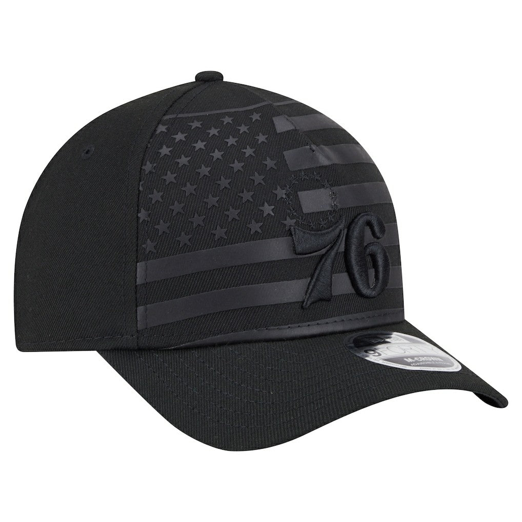 Philadelphia 76ers Game Day Flag A-Frame 9FORTY Adjustable Hat Black - New Era