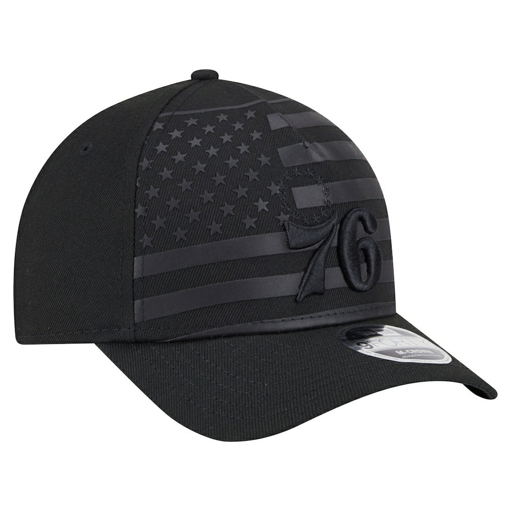 Philadelphia 76ers Game Day Flag A-Frame 9FORTY Adjustable Hat Black - New Era