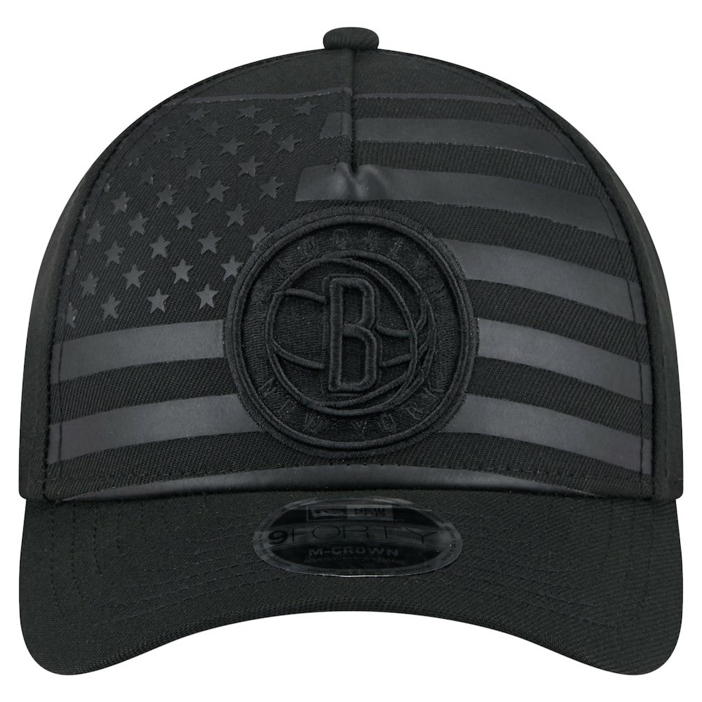 Brooklyn Nets Game Day Flag A-Frame 9FORTY Adjustable Hat Black - New Era