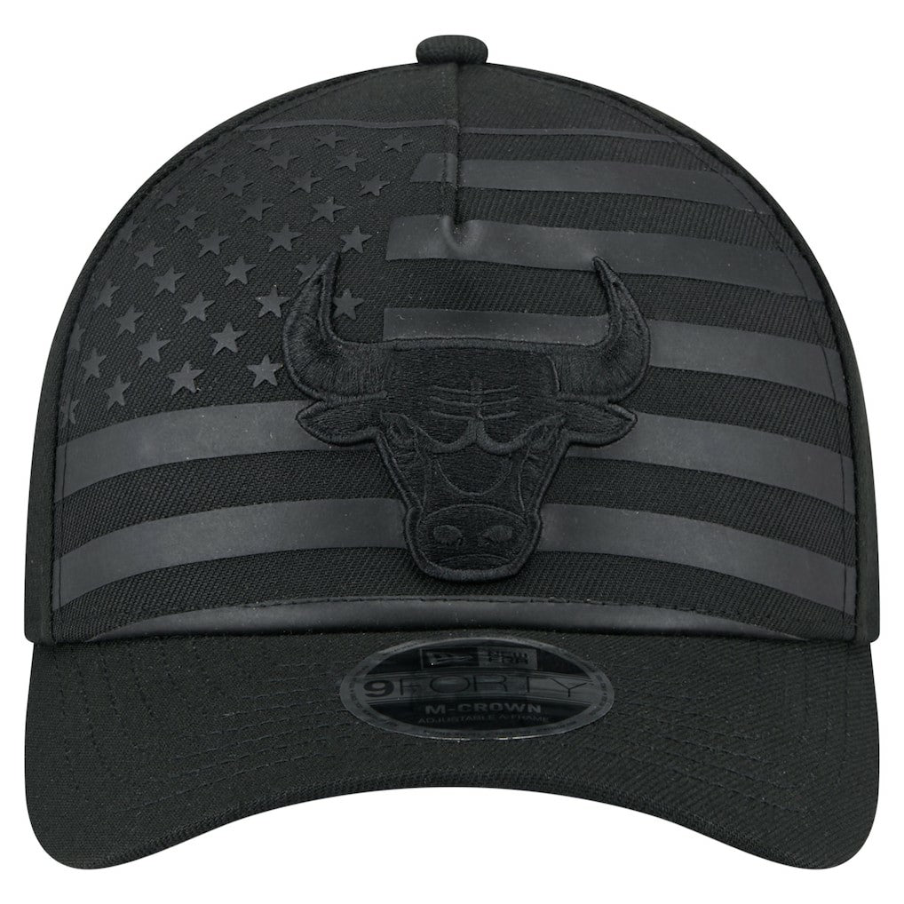 Chicago Bulls Game Day Flag A-Frame 9FORTY Adjustable Hat Black - New Era