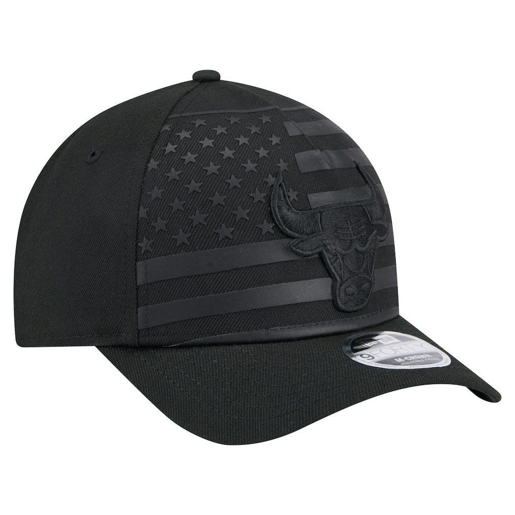 Chicago Bulls Game Day Flag A-Frame 9FORTY Adjustable Hat Black - New Era
