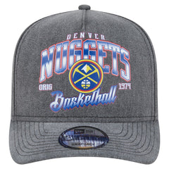Denver Nuggets Throwback Washed Pre-Curved 9FIFTY Snapback Hat Charcoal - New Era