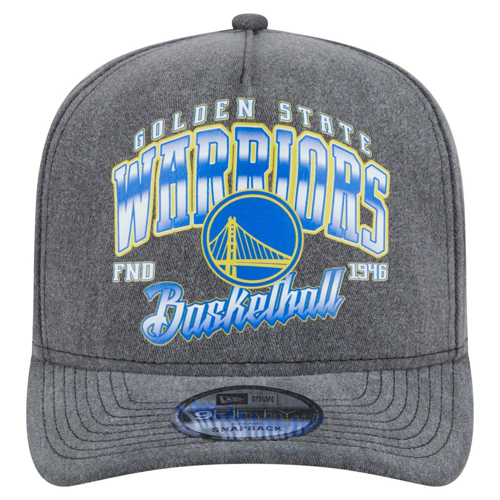 Golden State Warriors Throwback Washed Pre-Curved 9FIFTY Snapback Hat Charcoal - New Era outlet