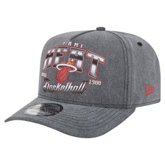 Miami Heat Throwback Washed Pre-Curved 9FIFTY Snapback Hat Charcoal - New Era outlet
