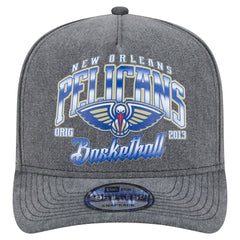 New Orleans Pelicans Throwback Washed Pre-Curved 9FIFTY Snapback Hat Charcoal - New Era