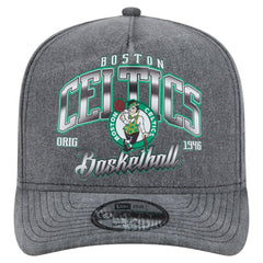 Boston Celtics Throwback Washed Pre-Curved 9FIFTY Snapback Hat Charcoal - New Era