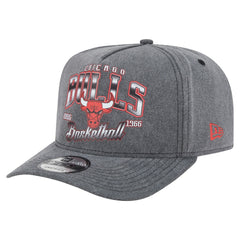 Chicago Bulls Throwback Washed Pre-Curved 9FIFTY Snapback Hat Charcoal - New Era