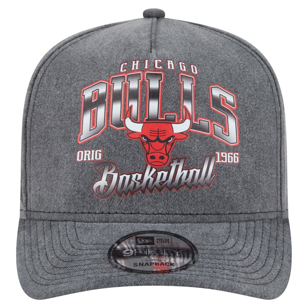 Chicago Bulls Throwback Washed Pre-Curved 9FIFTY Snapback Hat Charcoal - New Era
