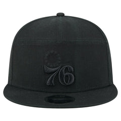 Philadelphia 76ers Adventure Canvas Split Panel 9FIFTY Snapback Hat Black - New Era