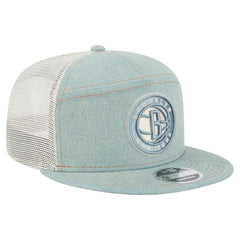 Brooklyn Nets Adventure Denim Split Panel 9FIFTY Snapback Trucker Hat - New Era
