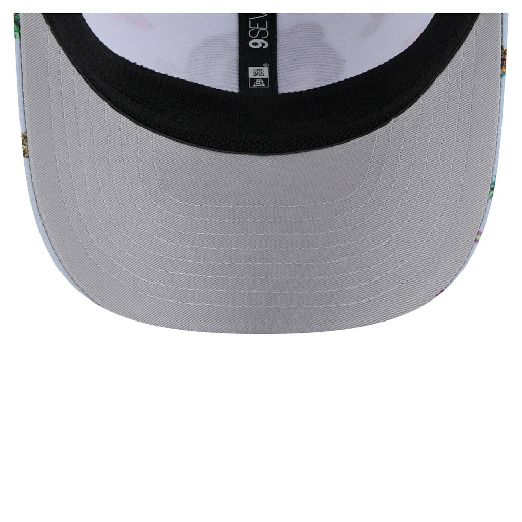 Boston Celtics Adventure Aloha Pattern 9SEVENTY Stretch-Snap Hat Light Blue/Gray - New Era