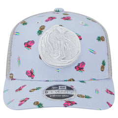 Dallas Mavericks Adventure Aloha Pattern 9SEVENTY Stretch-Snap Hat Light Blue/Gray - New Era