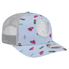 Dallas Mavericks Adventure Aloha Pattern 9SEVENTY Stretch-Snap Hat Light Blue/Gray - New Era