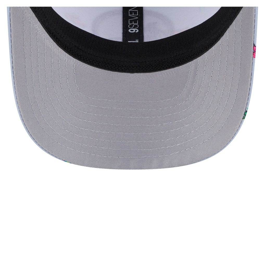 Golden State Warriors Adventure Aloha Pattern 9SEVENTY Stretch-Snap Hat Light Blue/Gray - New Era