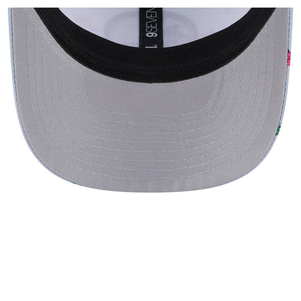 Golden State Warriors Adventure Aloha Pattern 9SEVENTY Stretch-Snap Hat Light Blue/Gray - New Era