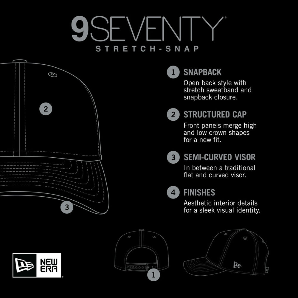 New York Knicks Adventure Aloha Pattern 9SEVENTY Stretch-Snap Hat Light Blue/Gray - New Era