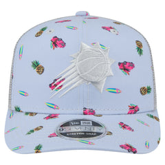 Phoenix Suns Adventure Aloha Pattern 9SEVENTY Stretch-Snap Hat Light Blue/Gray - New Era