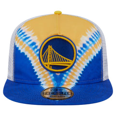 Golden State Warriors Throwback Dye Golfer Snapback Hat Royal/Gold - New Era