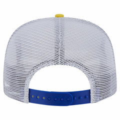Golden State Warriors Throwback Dye Golfer Snapback Hat Royal/Gold - New Era