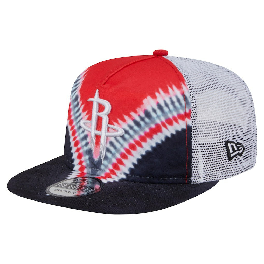 Houston Rockets Throwback Dye Golfer Snapback Hat Black/Red - New Era