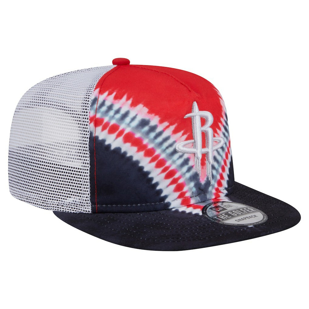 Houston Rockets Throwback Dye Golfer Snapback Hat Black/Red - New Era