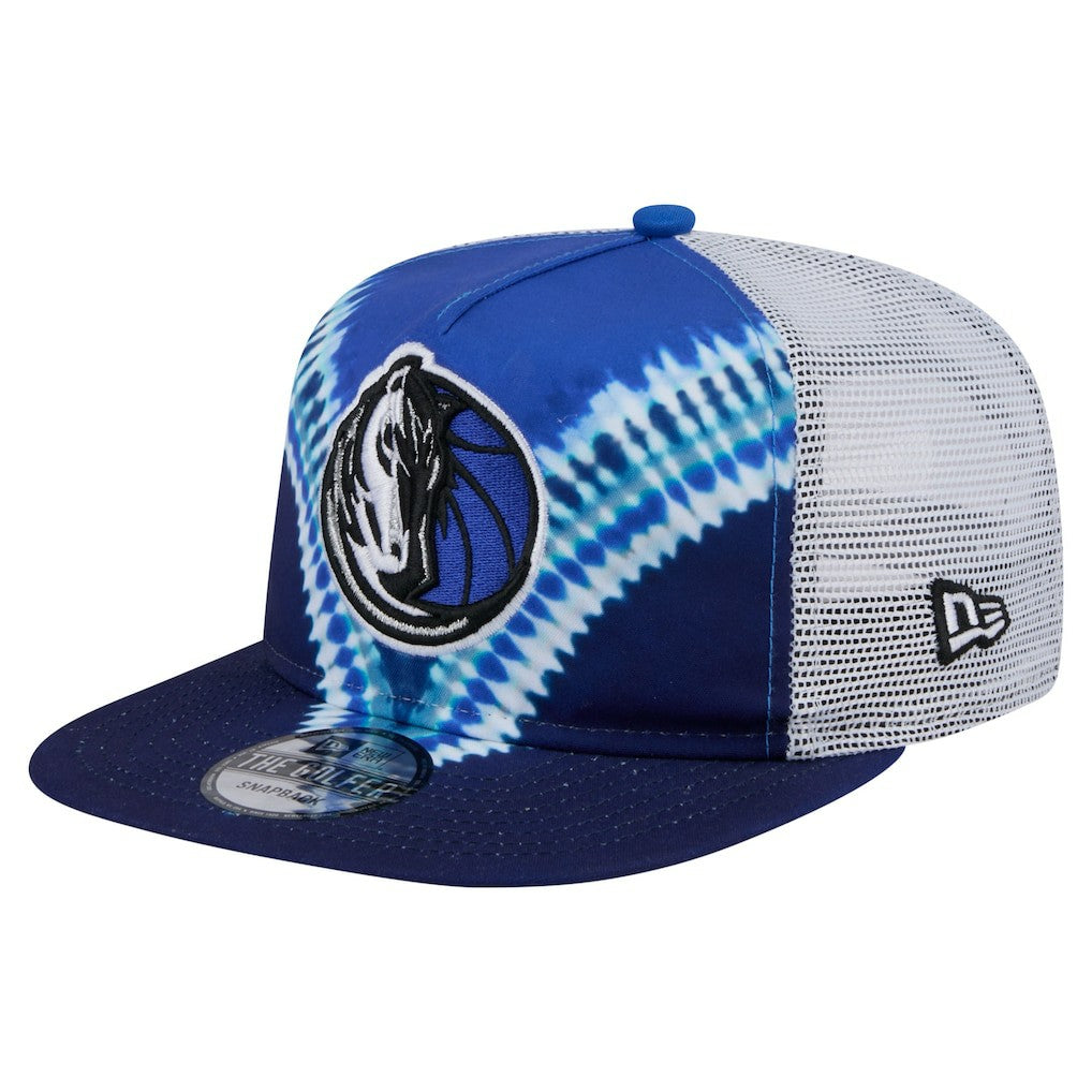 Dallas Mavericks Throwback Dye Golfer Snapback Hat Navy/Blue - New Era