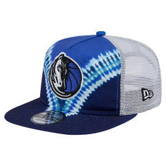 Dallas Mavericks Throwback Dye Golfer Snapback Hat Navy/Blue - New Era