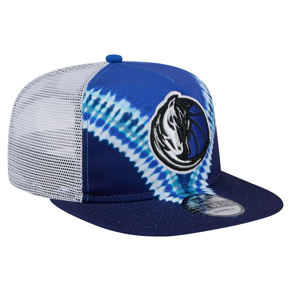 Dallas Mavericks Throwback Dye Golfer Snapback Hat Navy/Blue - New Era