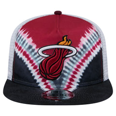 Miami Heat Throwback Dye Golfer Snapback Hat Black/Red - New Era