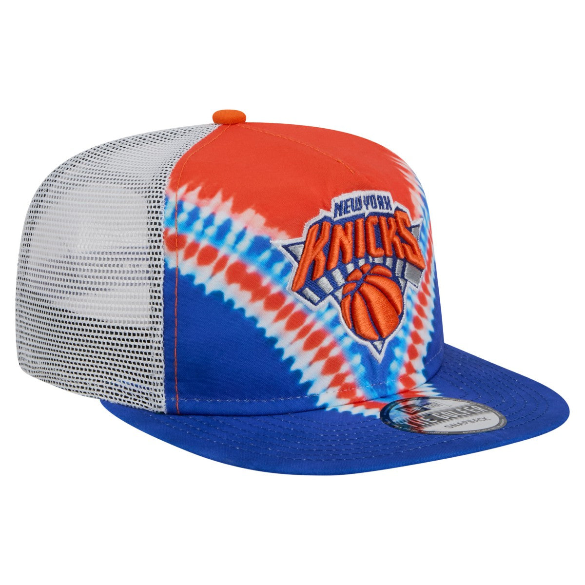 New York Knicks Throwback Dye Golfer Snapback Hat Blue/Orange - New Era