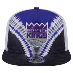 Sacramento Kings Throwback Dye Golfer Snapback Hat Black/Purple - New Era