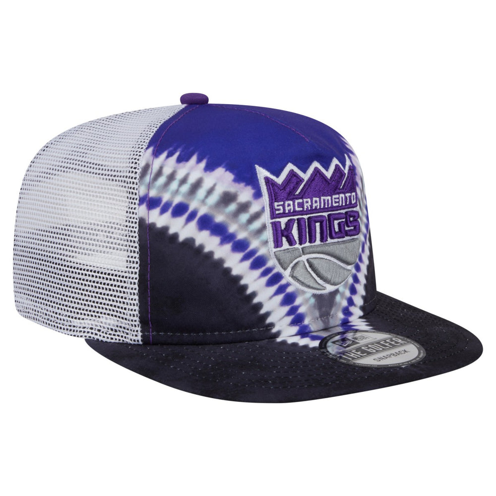 Sacramento Kings Throwback Dye Golfer Snapback Hat Black/Purple - New Era