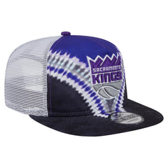 Sacramento Kings Throwback Dye Golfer Snapback Hat Black/Purple - New Era
