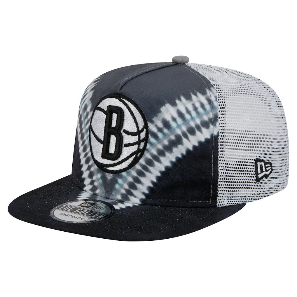 Brooklyn Nets Throwback Dye Golfer Snapback Hat Black/Gray - New Era
