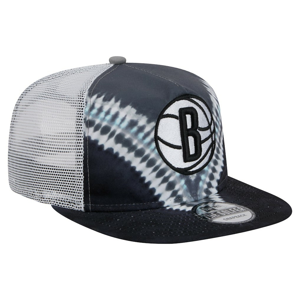 Brooklyn Nets Throwback Dye Golfer Snapback Hat Black/Gray - New Era
