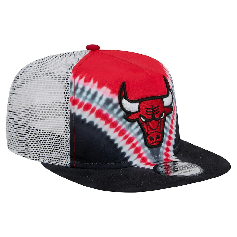 Chicago Bulls Throwback Dye Golfer Snapback Hat Black/Red - New Era