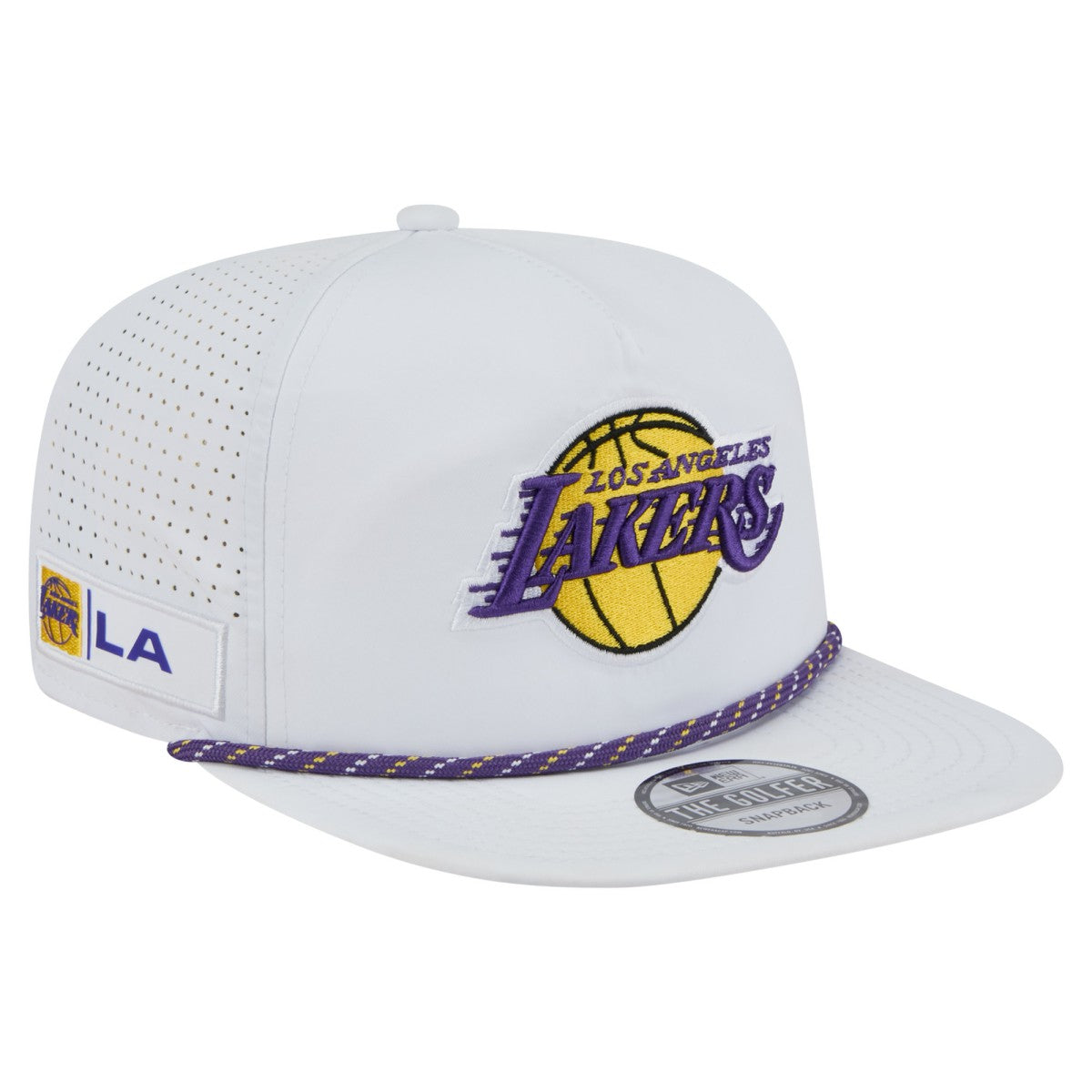 Los Angeles Lakers Performance Rope Golfer Adjustable Hat White - New Era