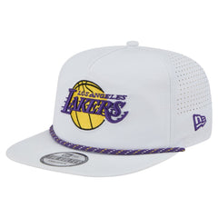 Los Angeles Lakers Performance Rope Golfer Adjustable Hat White - New Era