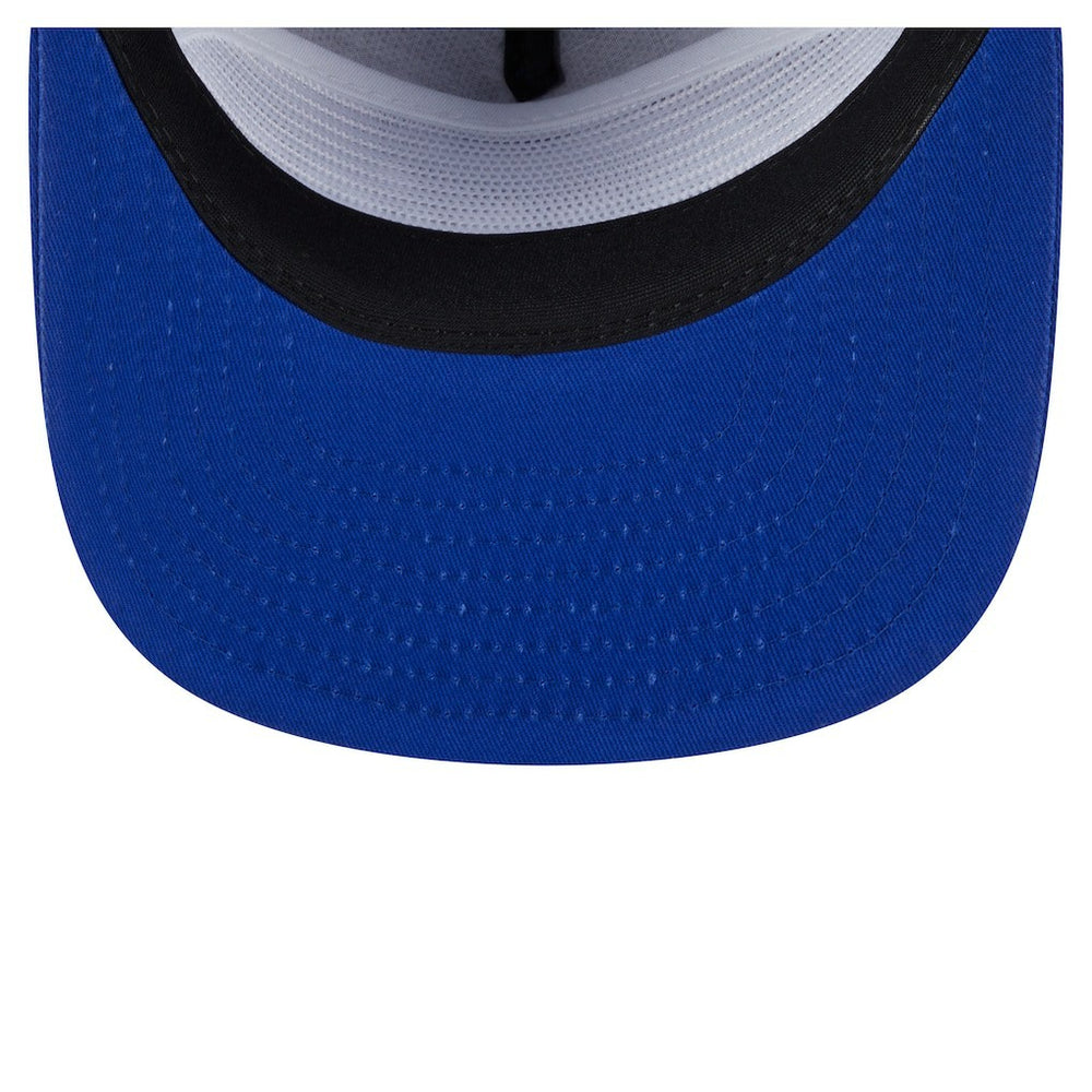 Golden State Warriors Team Text Golfer Snapback Hat Royal - New Era
