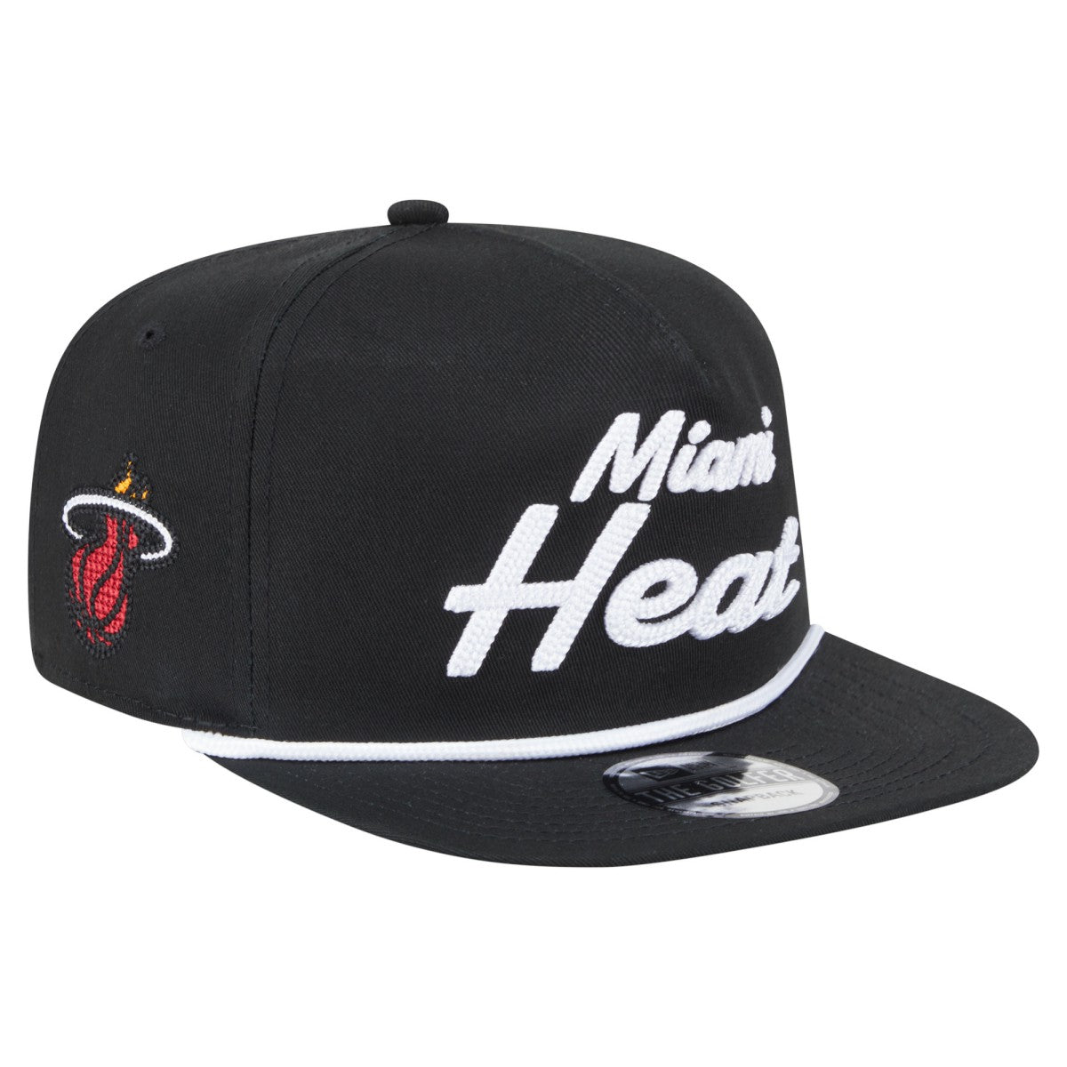Miami Heat Team Text Golfer Snapback Hat Black - New Era
