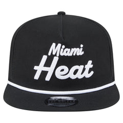 Miami Heat Team Text Golfer Snapback Hat Black - New Era