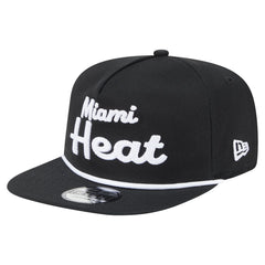 Miami Heat Team Text Golfer Snapback Hat Black - New Era