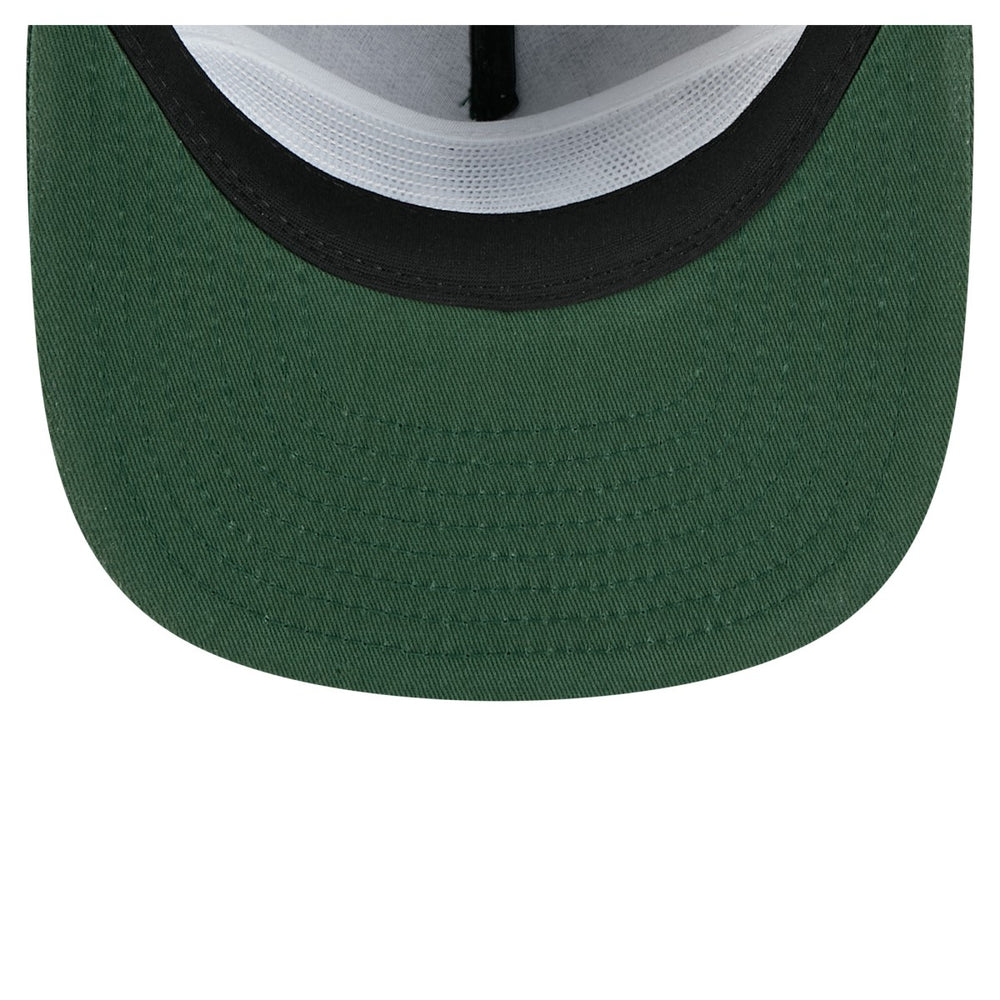Milwaukee Bucks Team Text Golfer Snapback Hat Hunter Green - New Era