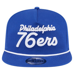 Philadelphia 76ers Team Text Golfer Snapback Hat Royal - New Era