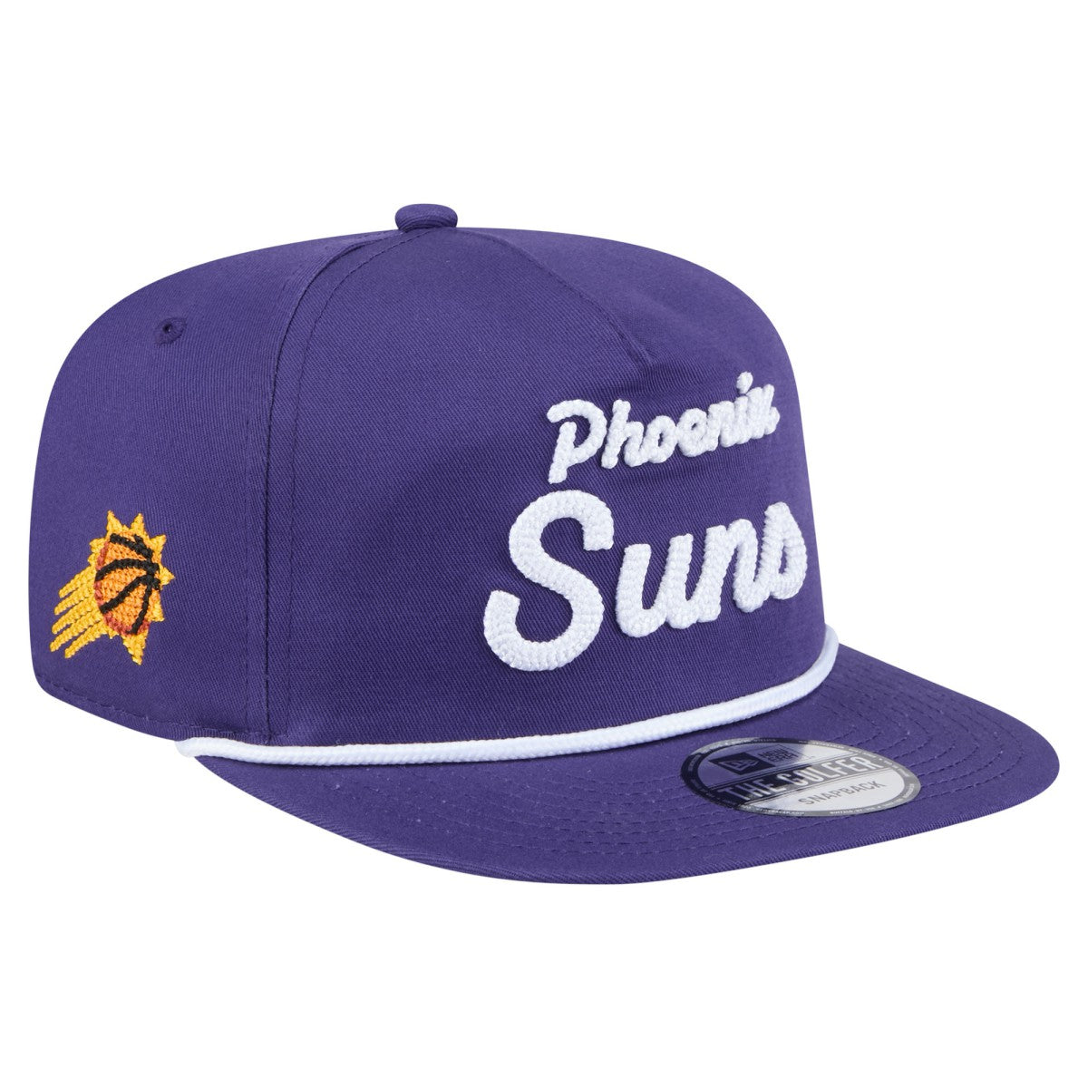 Phoenix Suns Team Text Golfer Snapback Hat Purple - New Era