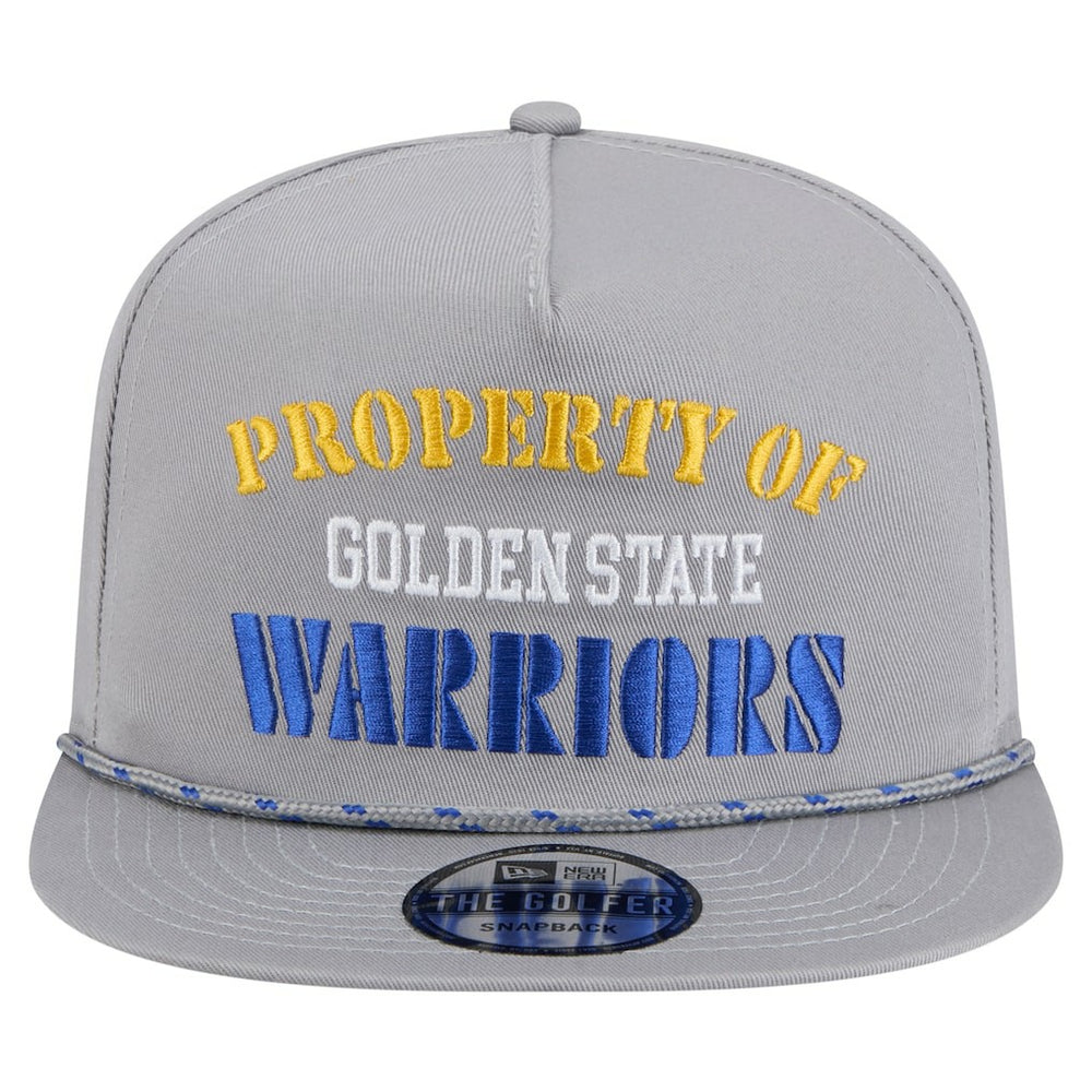 Golden State Warriors Throwback Property Of Golfer Snapback Hat Gray - New Era