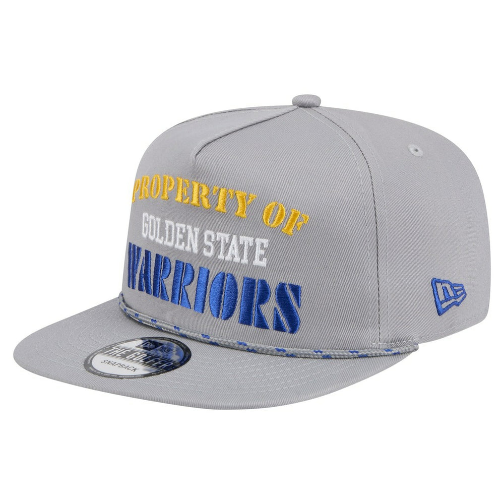 Golden State Warriors Throwback Property Of Golfer Snapback Hat Gray - New Era